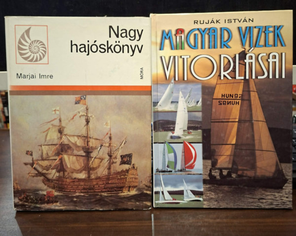 2 db k�tet: Magyar vizek vitorl�sai + Nagy haj�sk�nyv