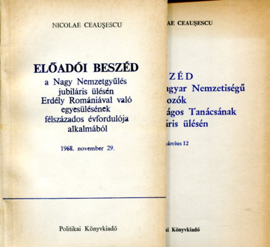 Nicolae Ceausescu - 2 db Nicolae Ceausescu fzet