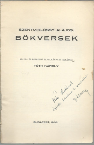 Szentmiklssy Alajos: Bkversek