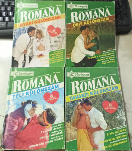 Sara Craven, Helena Dawson, Mary Lyons Natalie Fox - 4 db Romana klnszm (1993 tavasz,nyr,sz,tl)