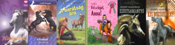6 db lovas knyv fiataloknak: Kis boszorkny + Ezstsarkanty  + A birtoklevl + A bartsg ra + Fel a fejjel, Anna! + Holdgyr