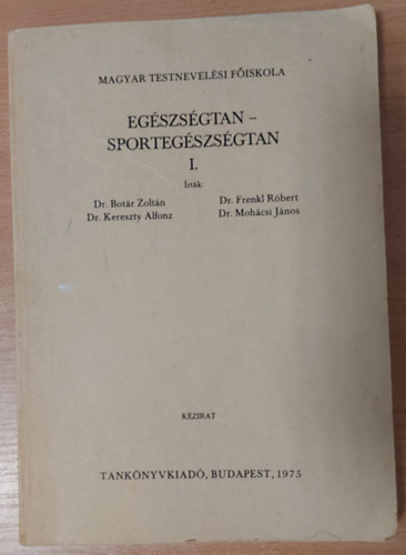 Egszsgtan-sportegszsgtan I.