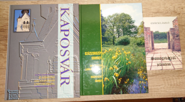 3 k�nyv Somogyba k�sz�l�knek: Somogyv�rr�l jelentem, Sz�zszorsz�p Somogy, Kaposv�r �s k�rny�ke (h�romnyelv�)