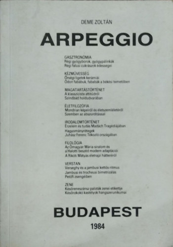 Deme Zoltn - Arpeggio - Esszk s tanulmnyok