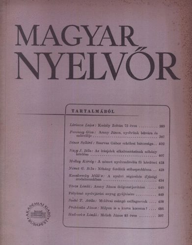 Magyar nyelvr 1957/3 (jl.-szept)