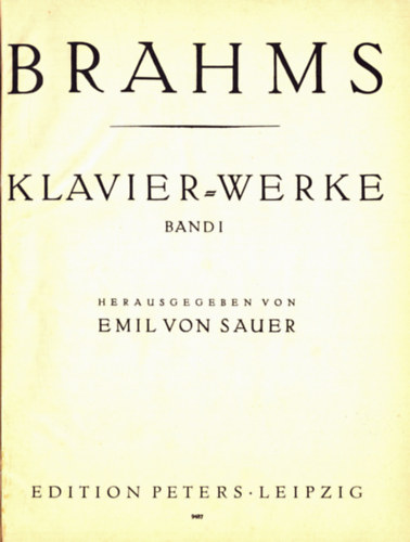 Klavier-Werke Band I-II (Brahms)