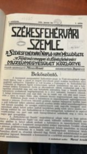 Sz�kesfeh�rv�ri Szemle 1931 Janu�r