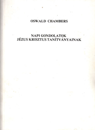 Napi gondolatok Jzus Krisztus tantvnyainak