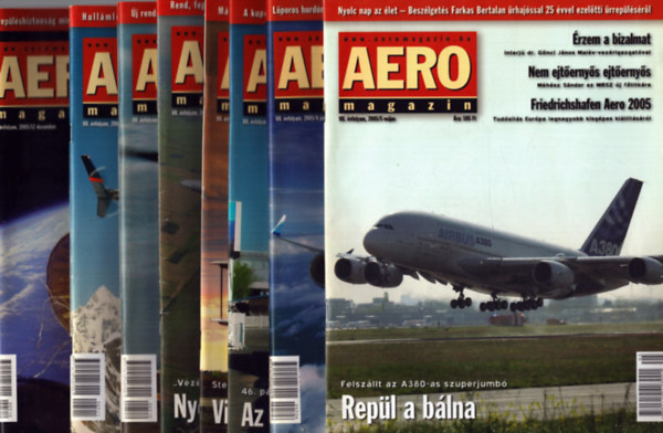 8 db Aero magazin: 2005. vfolyam 5., 6., 7., 8., 9., 10., 11., 12. szmok