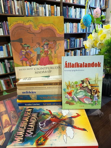 Gyerekk�nyv k�nyvcsomag11 darabos K�NYVMENT� AJ�NLAT: Az �lomerd�, Sz�l hozott, sz�l visz el, R�zsafellegeken, Var�zstrombita, Nefelejcs, Nagymama k�pesk�nyve, Csontfurulya, mad�rs�p, A post�nak mennie kell, Zoknidaszkli �s sokan m�