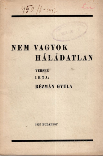 Nem vagyok hldatlan -versek