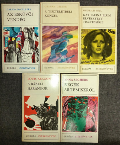 (5db) Eurpa zsebknyvek knyvcsomag: Az eskvi vendg / A tiszteletbeli konzul / Katharina Blum elvesztett tisztessge / A bzeli karangok / Regk Artemiszrl