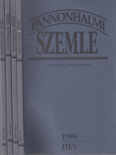 Pannonhalmi Szemle 1995/1-4. (III., teljes vfolyam)- 4 db. lapszm