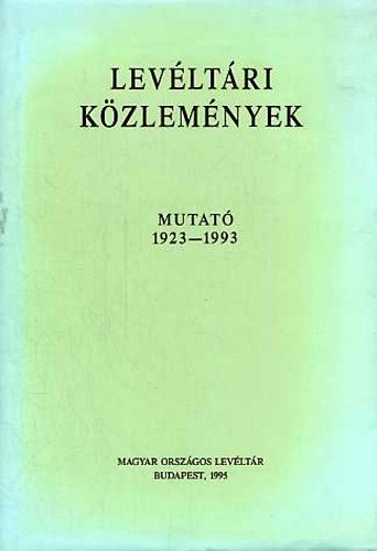 Levltri kzlemnyek - Mutat 1923-1993