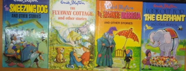 Enid Blyton - 4 db Enid Blyton: The Sneezing Dog and other Stories + The Flyaway Cottage and other Stories + the strange Umbrella and other Stories + Look Out for the Elephant and other Stories