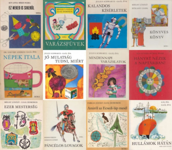 12 db k�nyv a B�lcs Bagoly sorozatb�l: Hull�mok h�t�n + Ez neked is siker�l + Var�zsf�vek + Amir�l az Ecsedi-l�p mes�l + Ezer mesters�g + K�nyves k�nyv + H�nyat n�zek a napt�rban? - R�gi falusi �nnepek + P�nc�los lovagok - Lovag