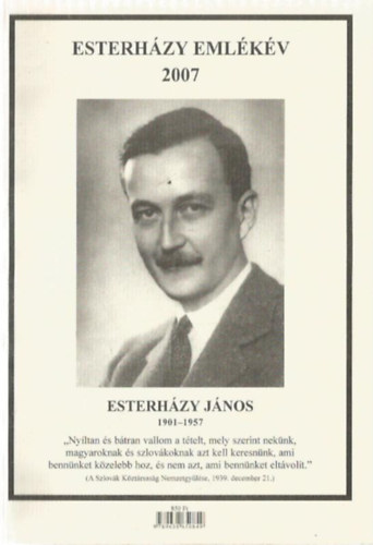 Ki volt Esterhzy Jnos? - Esterhzy Emlkv 2007  - Pamtn Rok Esterhzyho 2007