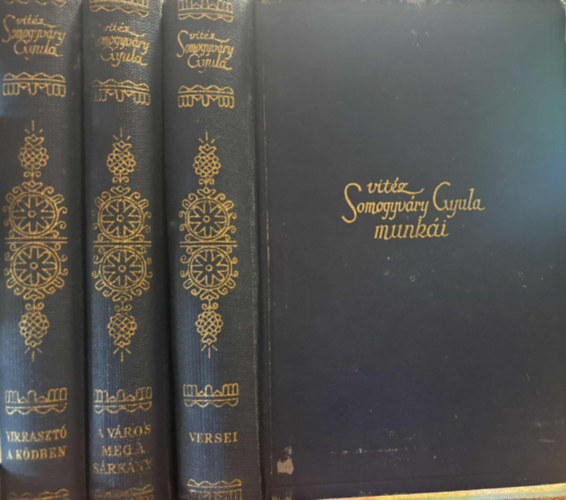 3 db vit�z Somogyv�ry Gyula munk�i sorozatb�l: Virraszt� a k�dben, A v�ros meg a s�rk�ny, vizt�z Somogyv�ri Gyula versei