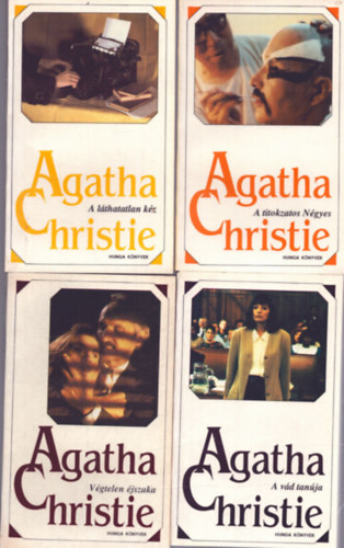 4 db Agatha Christie ktet (Hunga Knyvek): A titokzatos Ngyes - A vd tanja - Vgtelen jszaka - A lthatatlan kz