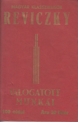 Kozocsa Sndor - Reviczky vlogatott munki