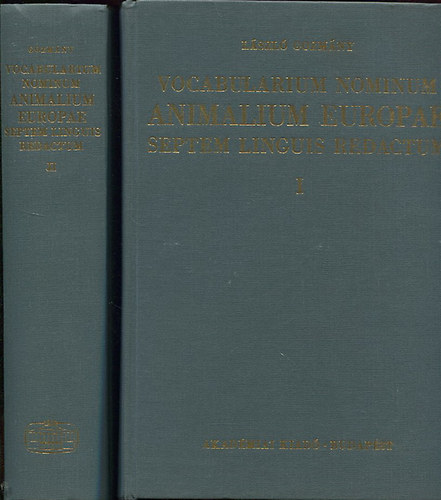 Vocabularium Nominum Animalium Europae Septem Linguis Redactum I-II (ht nyelv)