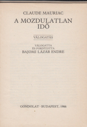 A mozdulatlan id