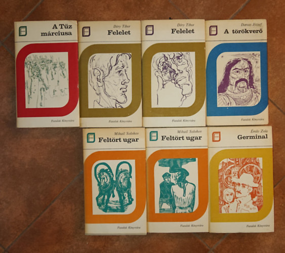 7 k�tet a Fiatalok K�nyvt�ra c�m� sorozatb�l: A t�z m�rciusa, Felelet I-II., A t�r�kver�, Felt�rt ugar I-II., Germinal