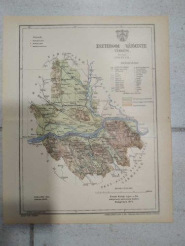 Esztergom vrmegye trkpe (M: 1:236.000)
