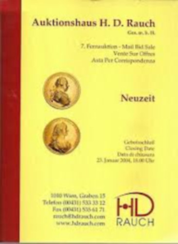 Auktionshaus H.D. Rauch 6. Fernauktion  - Neuzeit