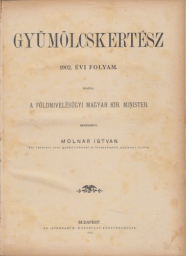 Gy�m�lcskert�sz 1902. �vi folyam