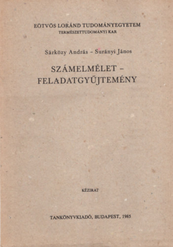 Surnyi Jnos Srkzy Andrs - Szmelmlet-feladatgyjtemny