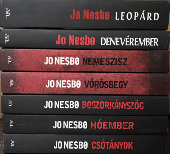 7 db JO NESBO krimi: Leop�rd + Denev�rember + Nemeszisz + V�r�sbegy + Boszork�nysz�g + H�ember + Cs�t�nyok