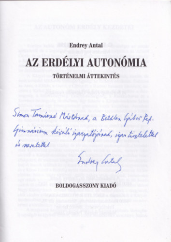 Az erdlyi autonmia