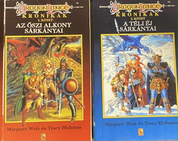 Tracy Hickman Margaret Weis M. Weiss- T Hickman - DragonLance Kr�nik�k 1-2 (Az �szi alkony s�rk�nyai + A t�li �j s�rk�nyai)