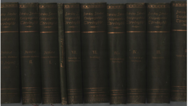 Kzigazgatsi trvnytr II., III., IV/1., IV/2., VI., VII., + Trgymutat + Ptktet I-II. + Ptktet (Uj folyam)