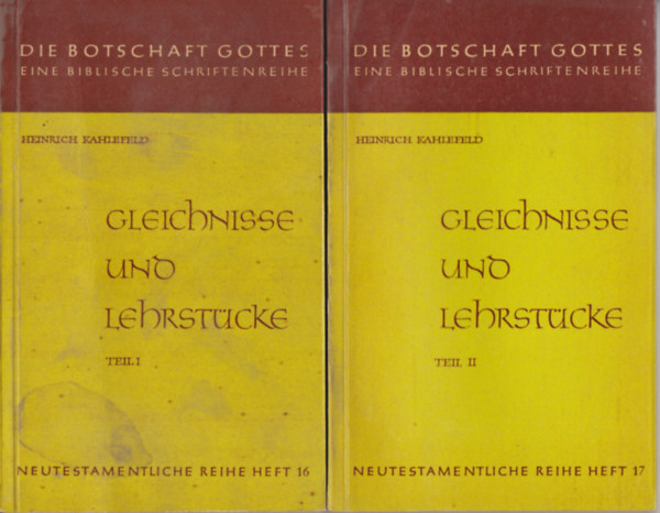 Gleichnisse und Lehrstcke I-II.