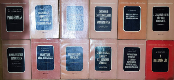 12db r�sz A gyakorl� Orvos K�nyvt�ra c�m� sorozatb�l - Dr. Liebner Ern�-Dr. R�vnay Tam�s-Pyoderm�k, Dr. Somogyi Endre-Dr. Budav�ri R�bert-Igazs�g�gyi orvostan az orvosi gyakorlatban, Dr. Weinstein P�l-A gyakorl� orvos szem�szete, (t