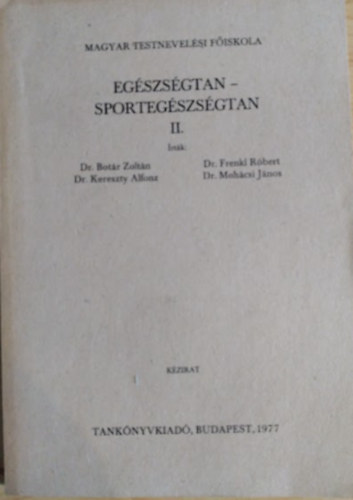 Egszsgtan-sportegszsgtan II.