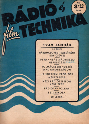 Rdi s filmtechnika 1949 (teljes vfolyam)