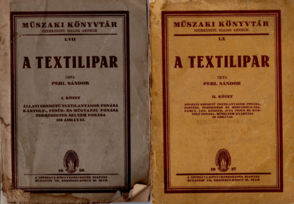Perl S�ndor - A textilipar I-II. k�tet