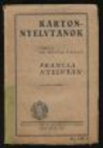 Francia nyelvtan (Karton-nyelvtanok)