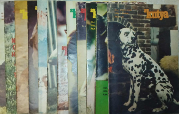 12 db A Kutya magazin : 1978 2.szm - 1978 3. szm - 1978 4. szm - 1977 7. szm - 1977 8. szm - 1977 9. szm - 1977 3. szm - 1978 1. szm - 1977 11. szm - 1977 12. szm - 1977 5. szm - 1977 6. szm