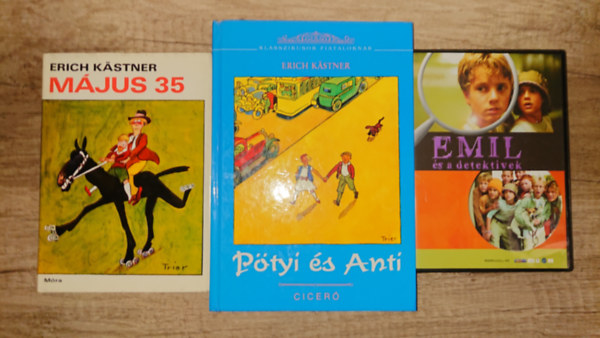 2 kedves ifj�s�gi reg�ny Erich K�stnert�l + aj�nd�k Emil �s a detekt�vek DVD: P�tyi �s Anti, M�jus 35. + aj�nd�k DVD