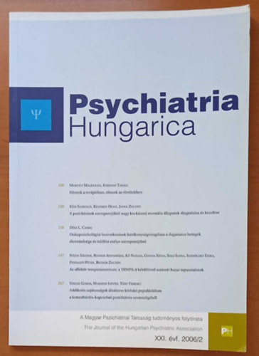 Psychiatria Hungarica XXI. �vf. 2006/2