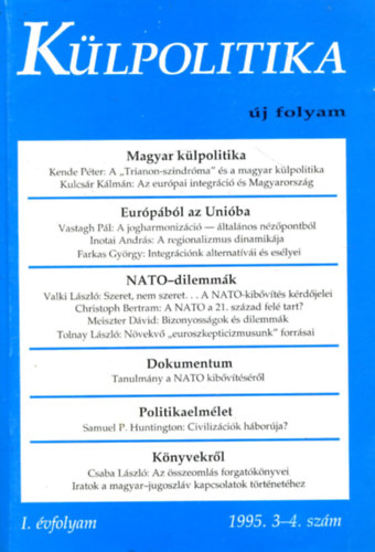 K�lpolitika 1995. 3-4 sz�m (I. �vfolyam)