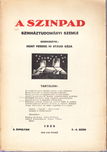 A sznpad (Sznhztudomnyi szemle)- 1936/3-4. szm