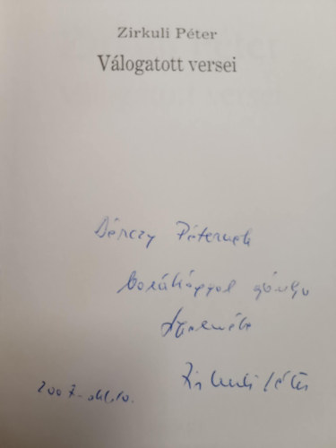 Zirkuli Pter vlogatott versei