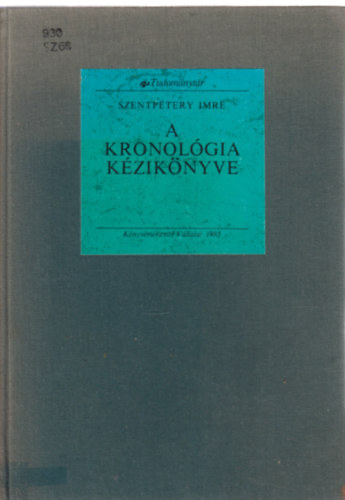 A Kronol�gia k�zik�nyve