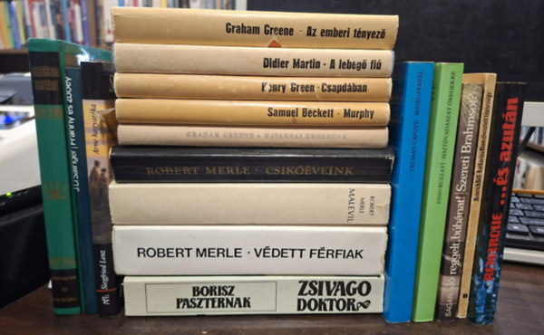 17db reg�ny,K�NYVMENT� AJ�NLAT: Zsivago doktor, Csapd�ban, J� reggelt, b�b�nat!-Szereti Brahmsot?, Csik��veink, V�dett f�rfiak, Malevil, ...�s azut�n, Katharina Blum elveszett tisztess�ge, Havannai ember�nk, Murphy, Hidegv�rrel, Hajt