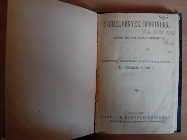 Szemelvnyek Bonfinibl (Kpek Mtys Kirly Korbl)